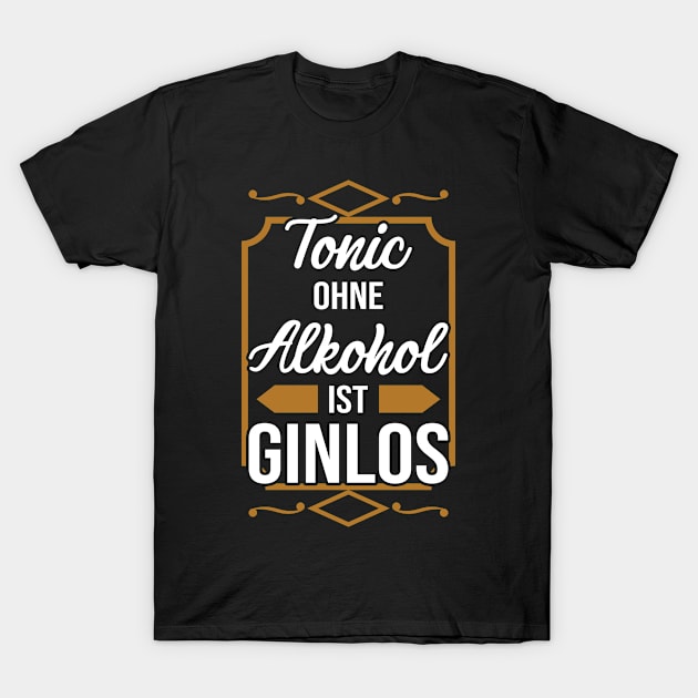 Gin Booze Spells Gin Cocktail T-Shirt by QQdesigns